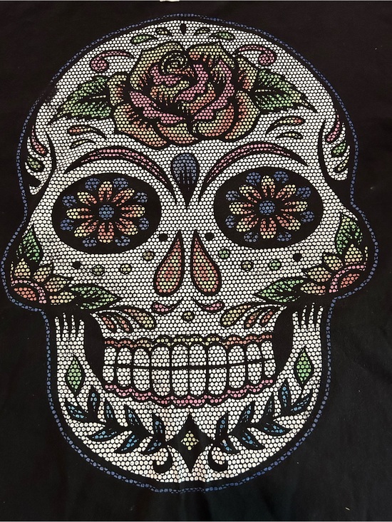 Euro Comfort Other - Vintage Euro Comfort Sugar Skull Graphic Tee - Black. Dot Art.
